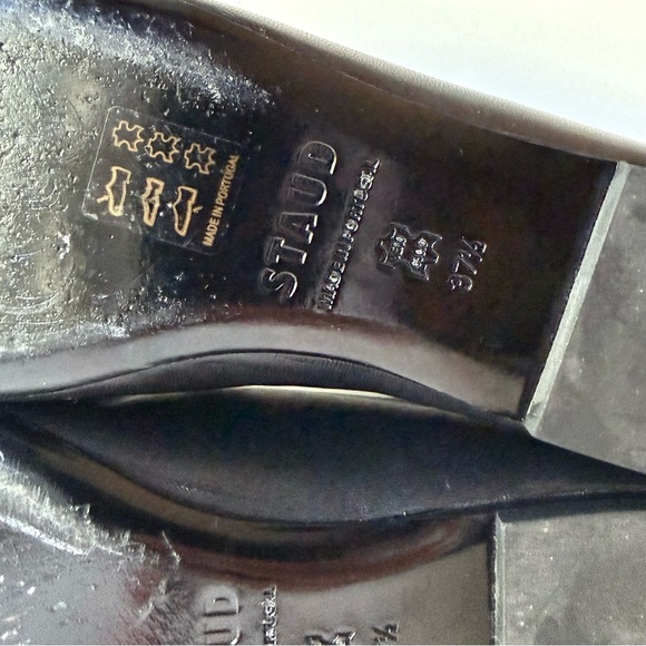 STAUD Becks Leather Loafers in Black 37.5 - Picture 14 of 16